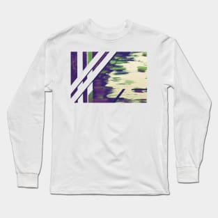 Bamboo grove in purple and green Long Sleeve T-Shirt